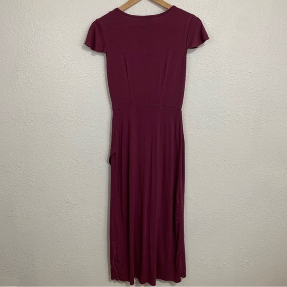 Juicy Couture Y2K Plum A-Line Ruffle Hem Midi Dress Size XS - Picture 6 of 8